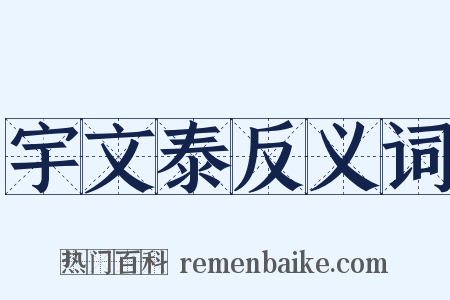 宇文泰反义词是什么意思的图片